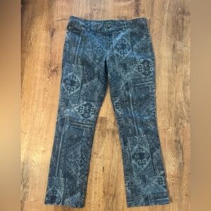 Lauren Ralph Lauren Jeans Co Straight Leg 
Relaxed Blue Jeans Southwestern Aztec